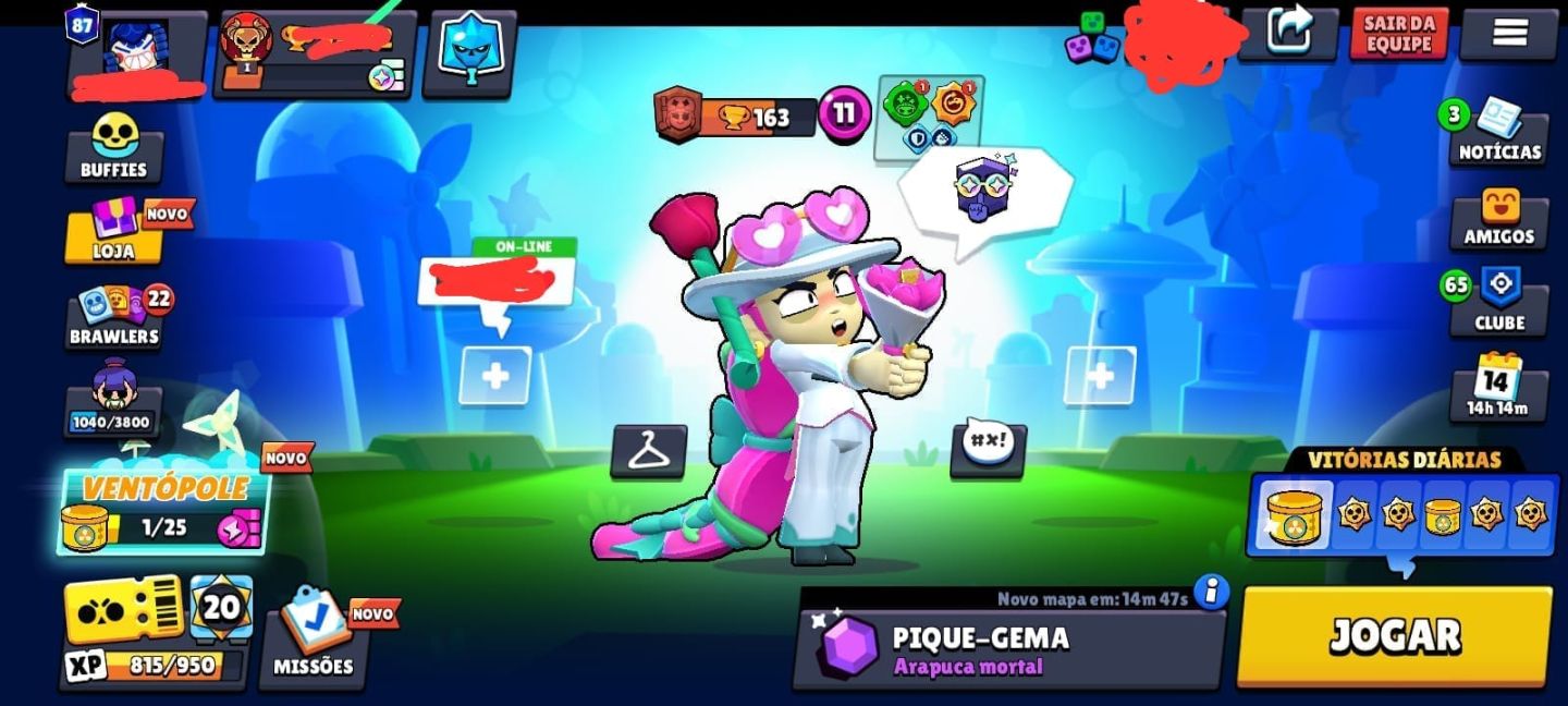 Conta de brawl stars avançada 90k+ trofeus