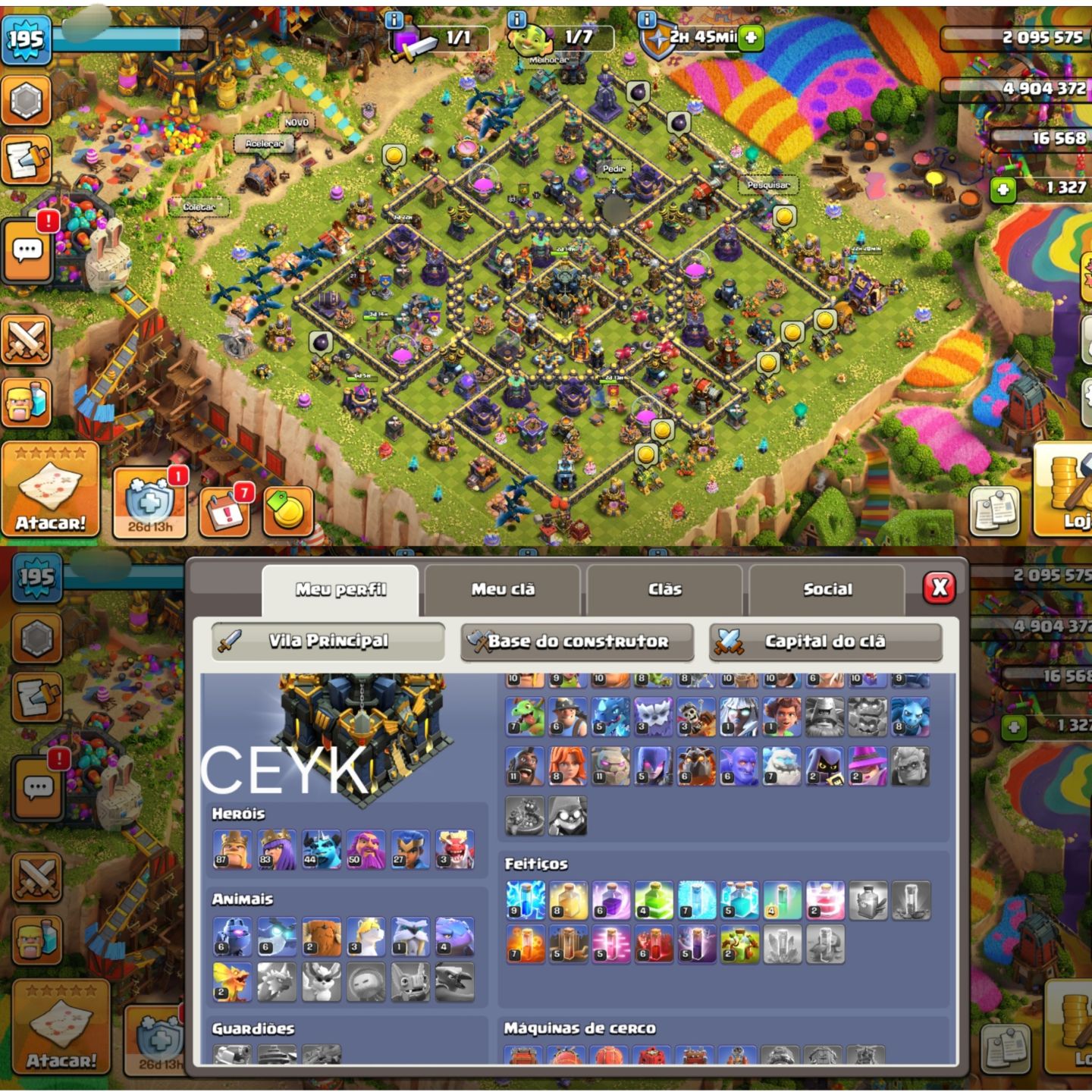 CONTAS DE CLASH OF CLANS CV9 A CV17 NO E-MAIL DO COMPRADOR