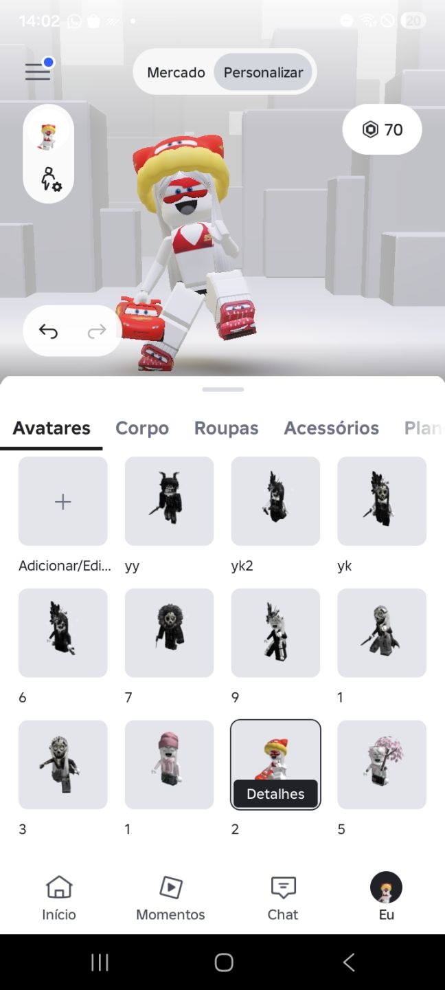 CONTA DE ROBLOX COM MUITOS ROBUX GASTOS E UPADA NO MM2