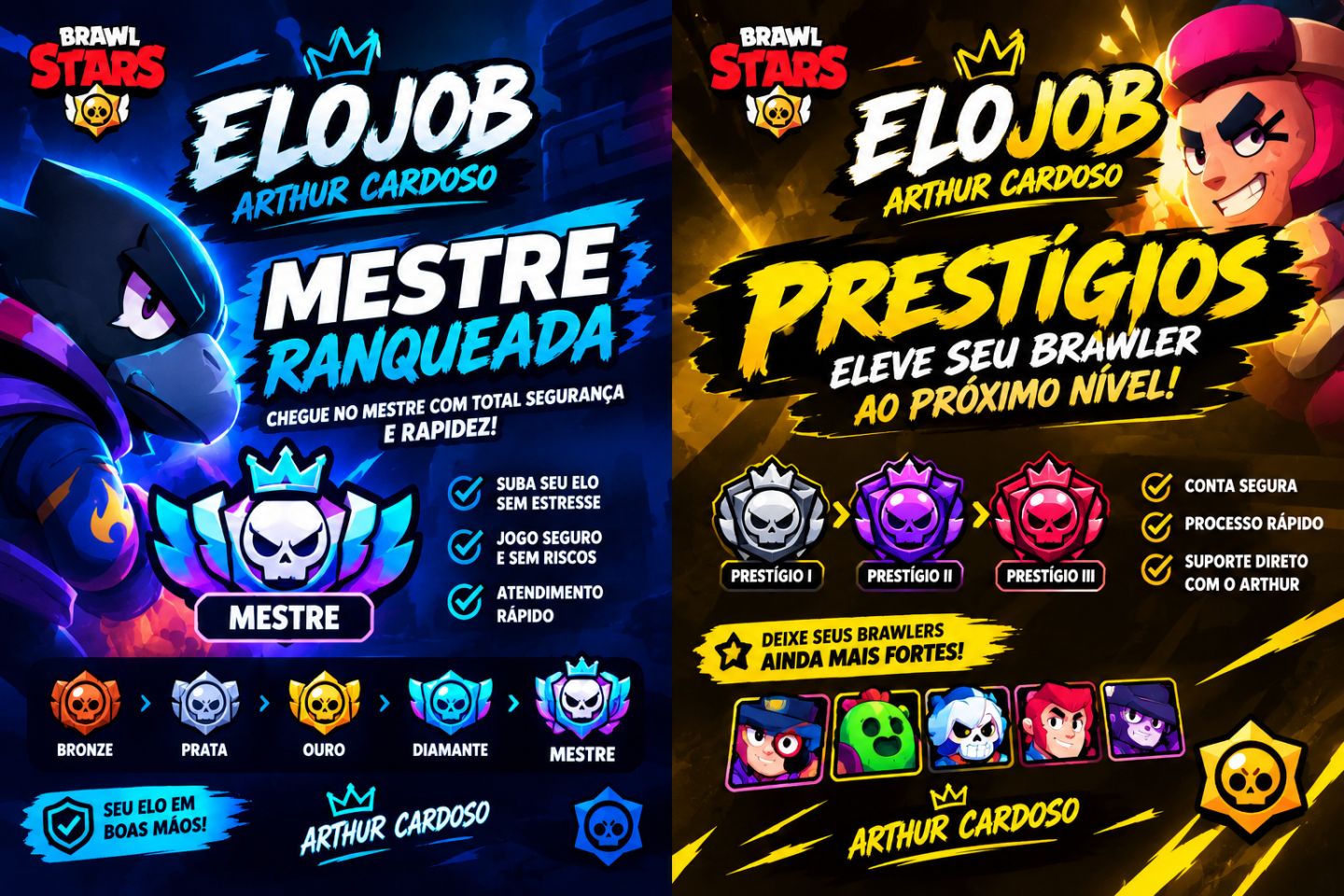 [Elojob Brawl Stars] Melhor Preço! [Troféus -Maestria- Ranqueado]