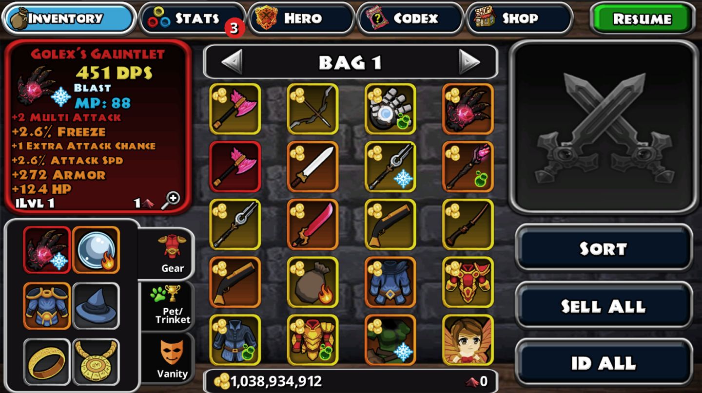 DUNGEON QUEST | MOEDAS E SKINS PAGAS | ANDROID E iOS
