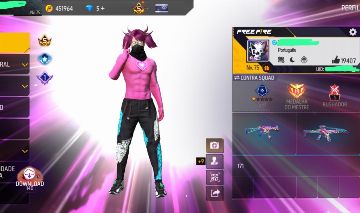 Conta free fire com skin top