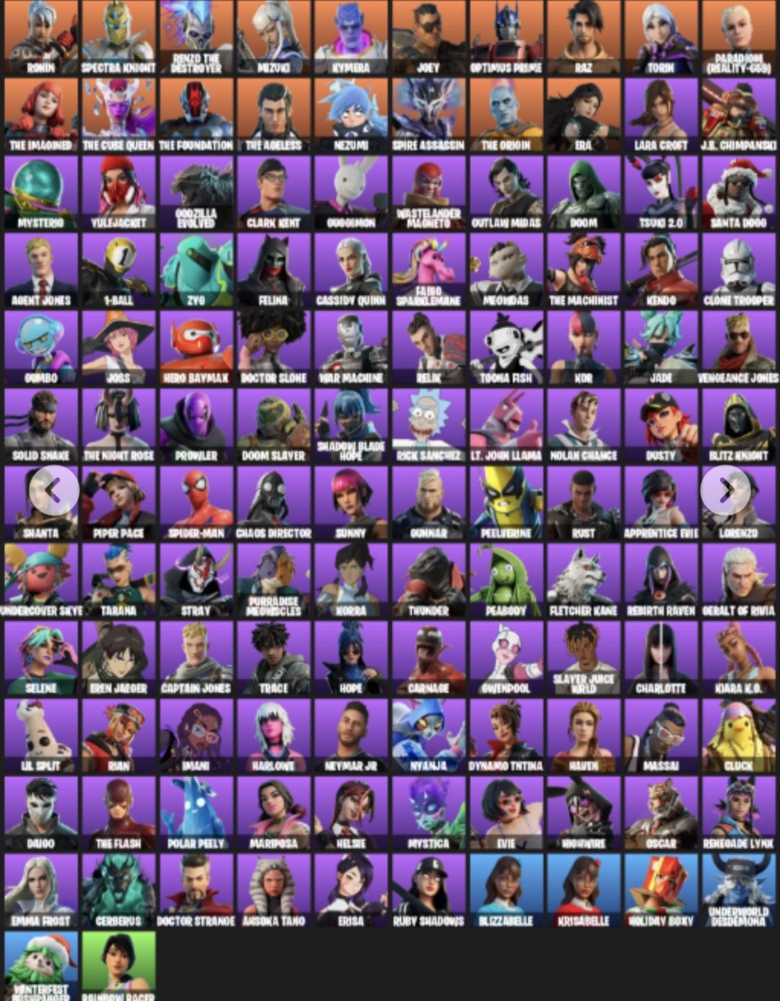 Conta OG Fortnite +124 Skins TryHard | Lara Croft, Kore | Full Acessórios