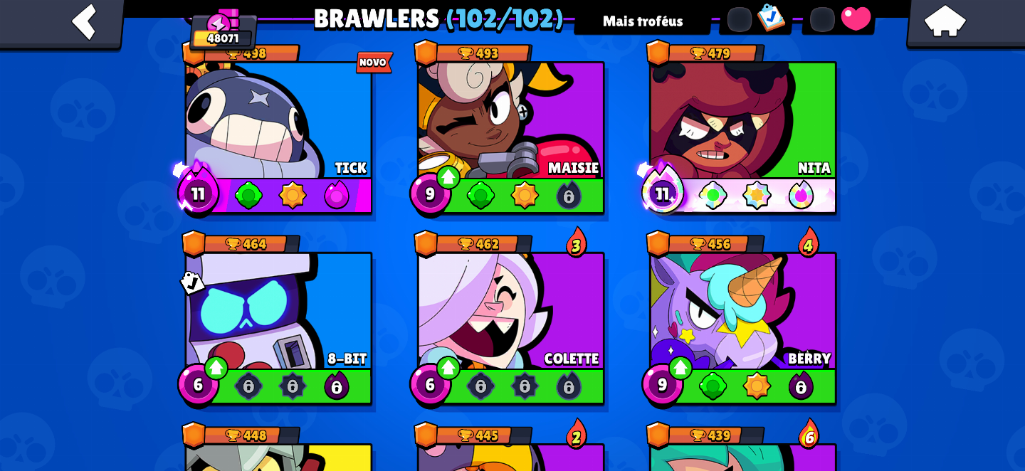 Conta Brawl Stars Full Brawlers (104/104) | Sirius, Kenji, Chester e Mais