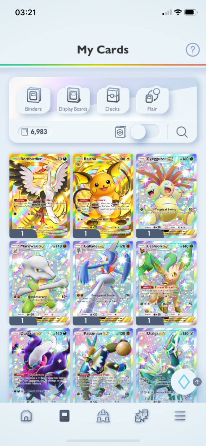Conta pokemon tcg pocket level 56 com 7000 cartas