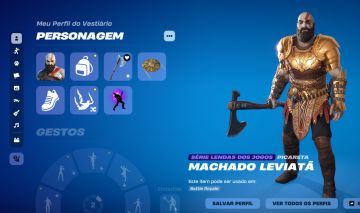 Conta Fortnite Kratos Ps5 + Machado