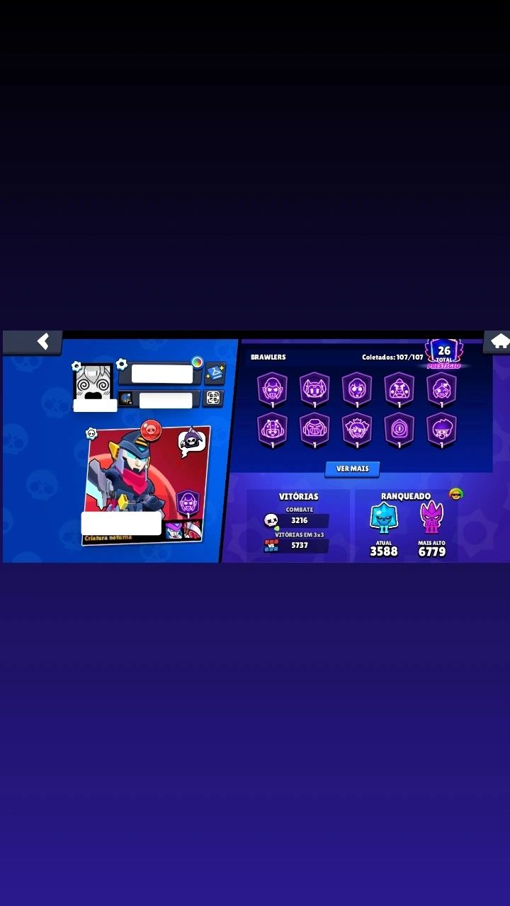 CONTA BRAWL STARS | 63K TROFÉUS | 107 BRAWLERS | CRIAÇÃO: 2021