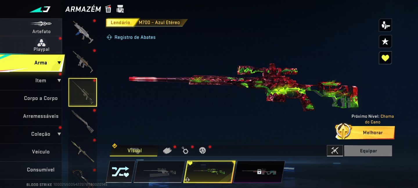 Conta de blood Striker rara como várias skins ultra um personagem eterno