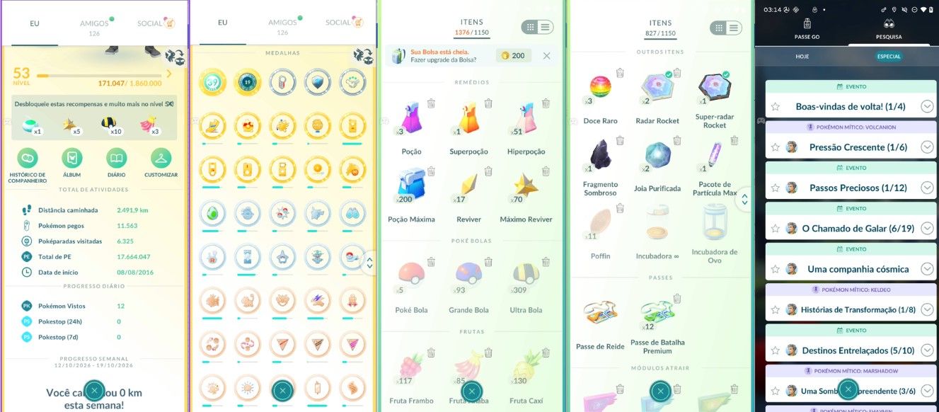 CONTA POKEMON GO LV 53 | 71 LENDARIO | 127 BRILHANTE | CELEBI SHINY | ANO 2016