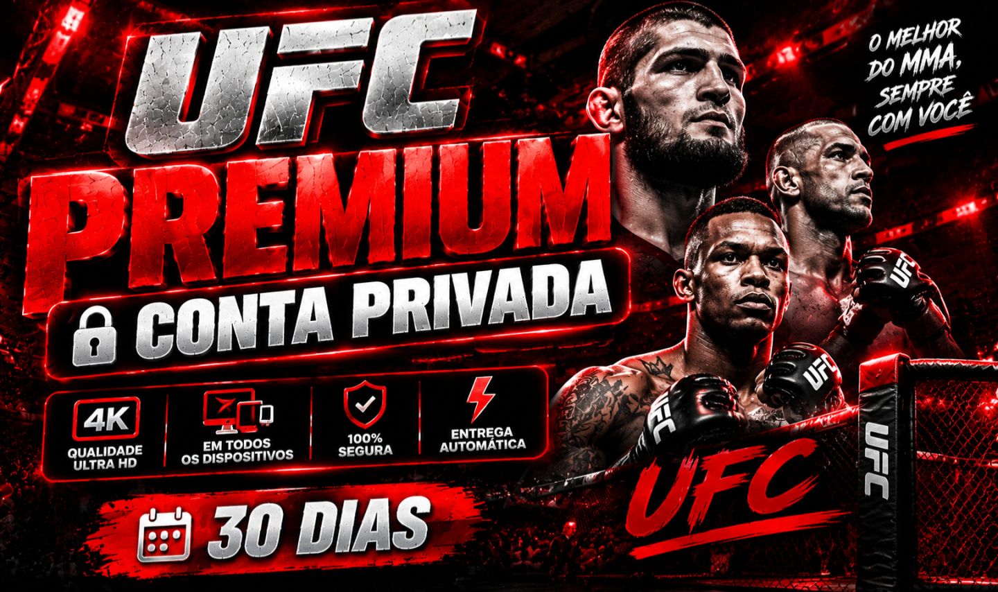 EXCLUSIVO: UFC PREMIUM 4K/ 1 TELA PRIVADA 30 DIAS ENTREGA AUTOMÁTICA