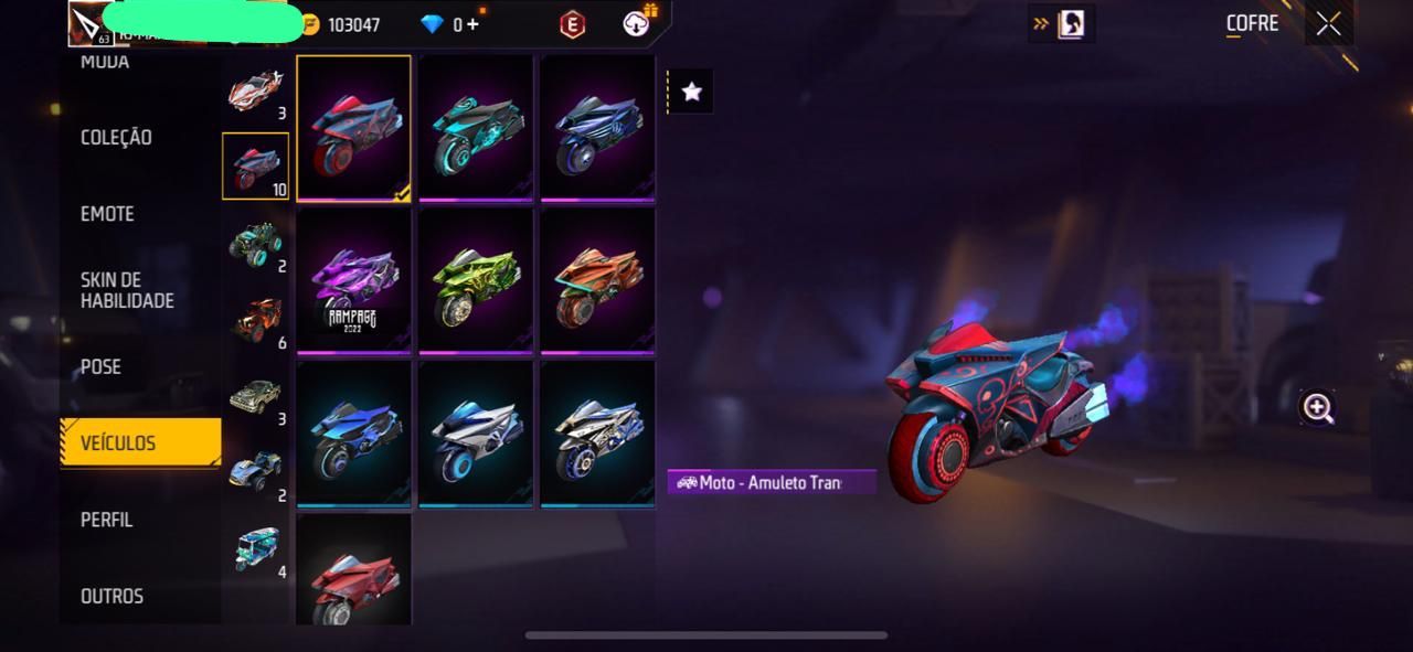 CONTA FREE FIRE GEMADA LVL 64