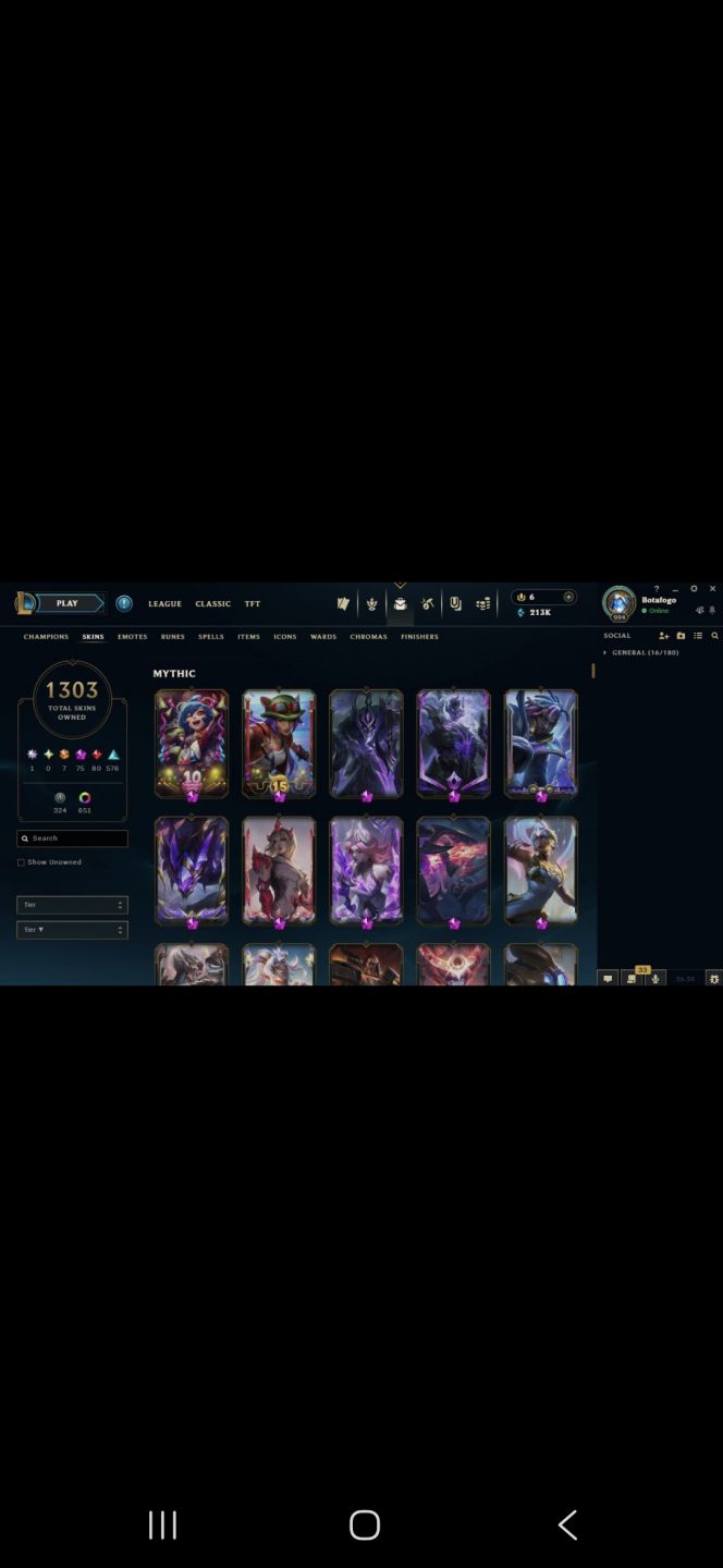 Conta LoL - Skin Ahri Faker, New pax jax, New pax sivir...