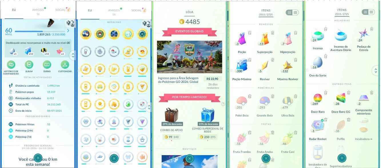 CONTA POKEMON GO LEVEL 60 | 132 LENDARIO | 114 BRILHANTE | ZAMAZENTA IV 100
