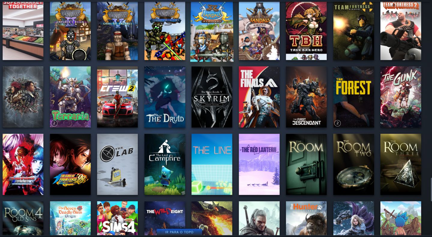 Steam Completa | Biblioteca avaliada em R$ 769