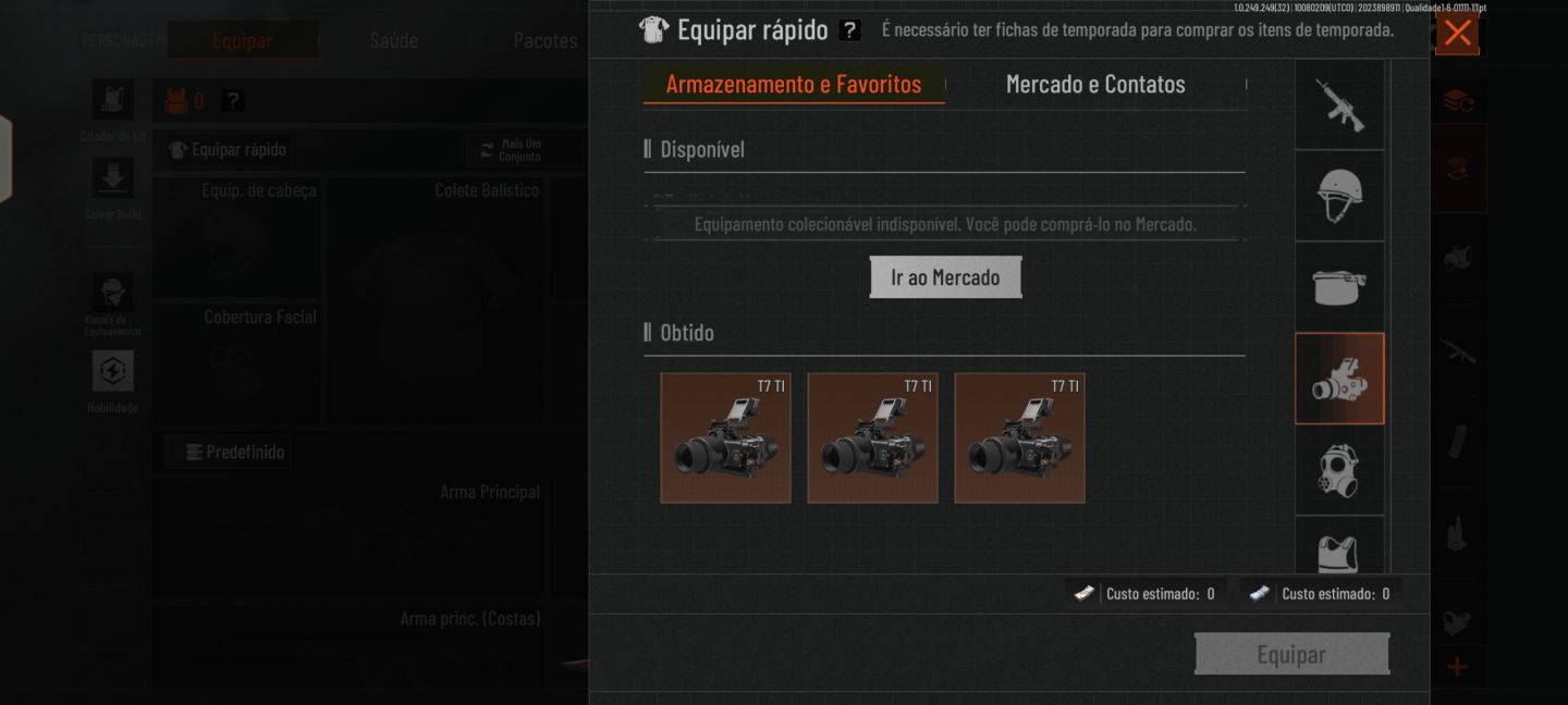 Conta arena brekaut mobile. Com skin de faca e personagem paga e armazém alto