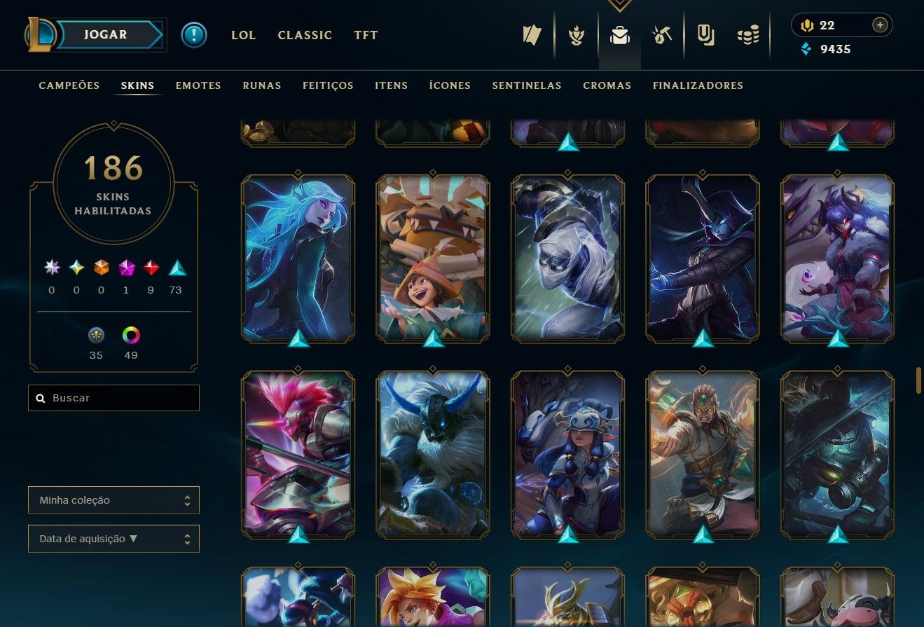 CONTA LOL E VALORANT - LOL LVL 297 - VALORANT LVL - 38