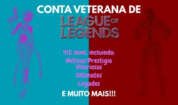CONTA VETERANA LOTADA DE SKIN