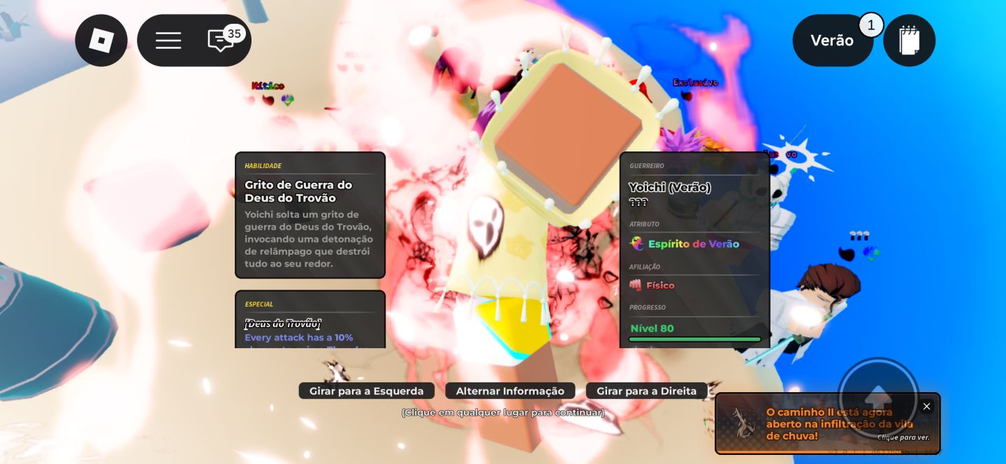 Conta anime warriors 3 com 121 m de power e doversos secretos incluindo o novo
