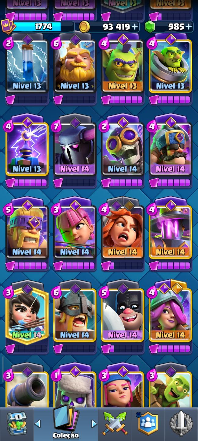 Conta de Clash Royale antiga nível 16