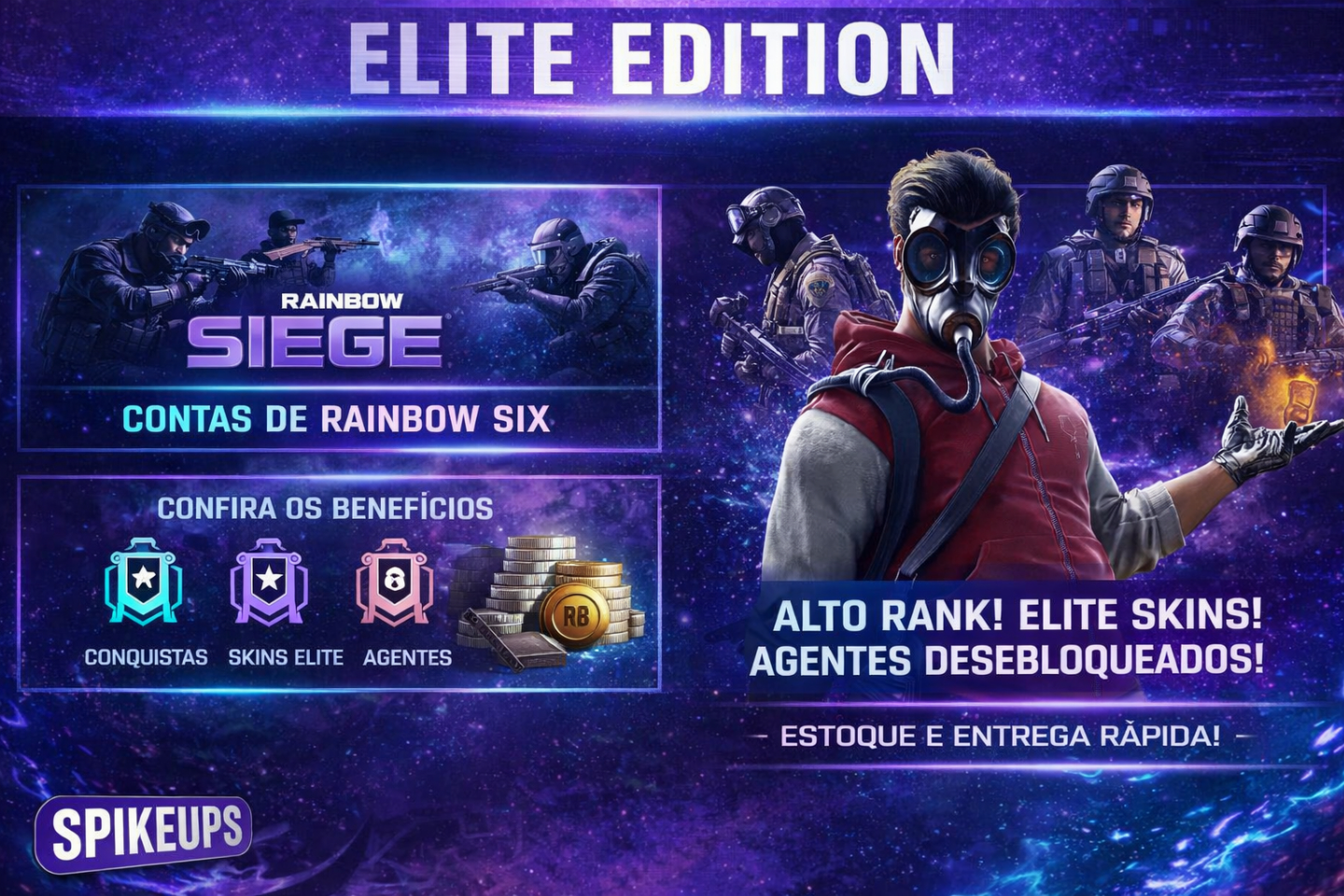 Conta Rainbow Six com lvl 105