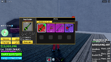CONTA BLOX FRUITS COM SANGUINE ART - Roblox - Blox Fruits - GGMAX