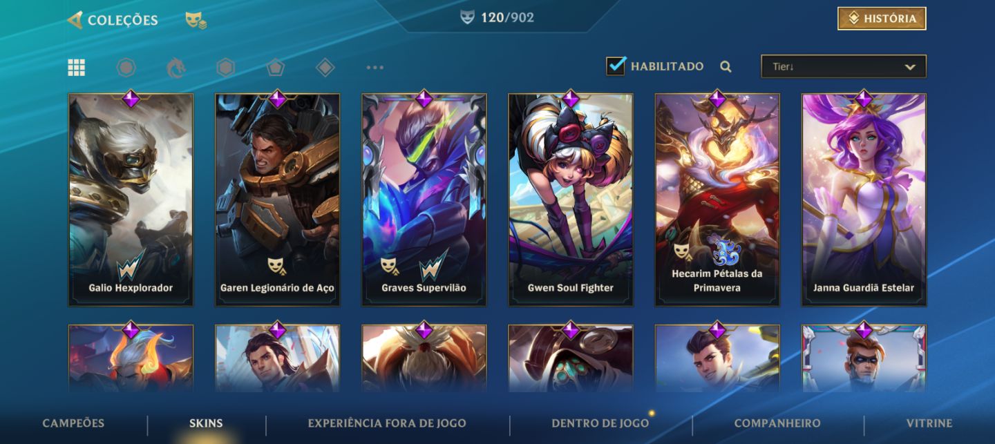 Conta Wild Rift | 4X Challenger | 120 Skins | 2 Cromas Míticos