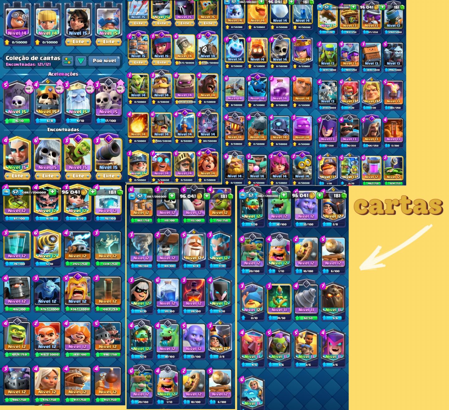 CONTA CLASH ROYALE LEVEL 15 COM 10 ELITES 14 EVOLUÇÕES E MAIS!!