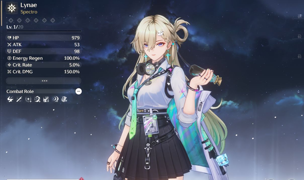 CONTA WUTHERING WAVES COM LYNAE + PERSONAGENS T5