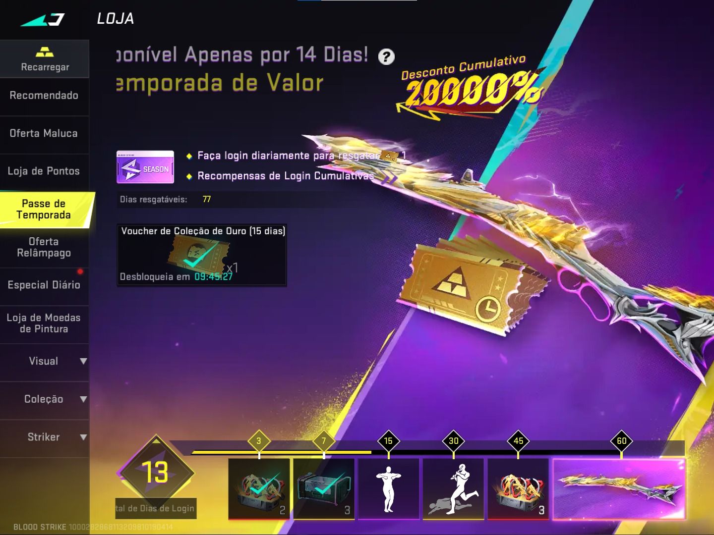 Conta blood strike lvl.50, 700 dias loguin (valor negociavel)