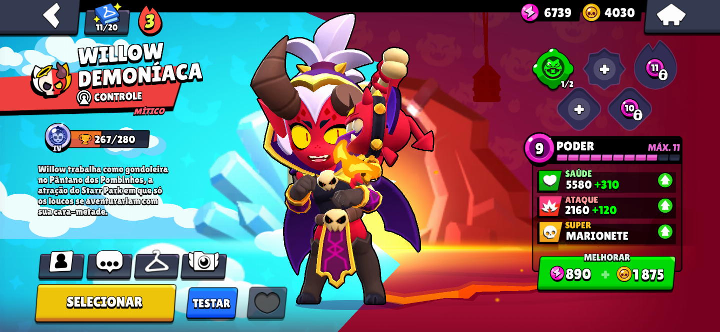 CONTA BRAWL STARS EX MAIN MORTIS QUASE TODAS AS SKINS DELE E MUITO MAIS