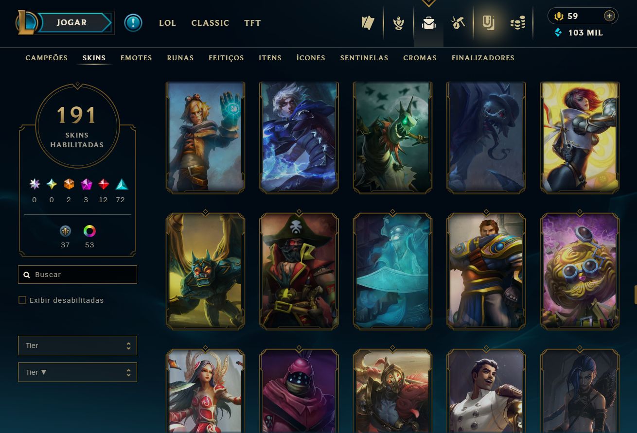 CONTA GOLD IV - 191 SKIN - FULL CHAMP + PREÇO BAIXISSIMO! - 100% SEGURA!