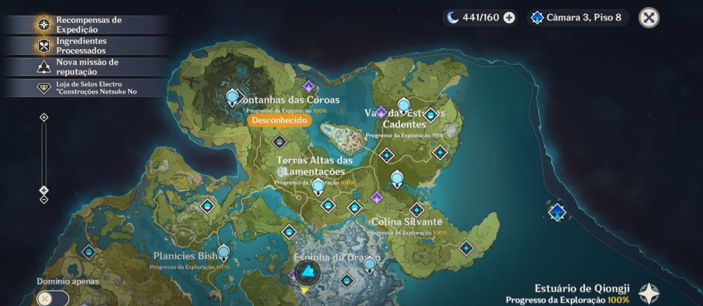 Yelan + BIS + Zhongli + Estrela invernal + Oração perdida aos ventos sagrados