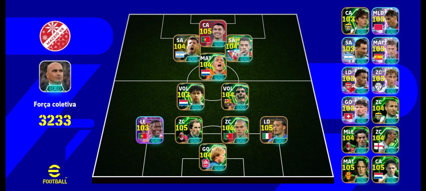 Conta eFootball TOP - 3332 FORÇA COLETIVA