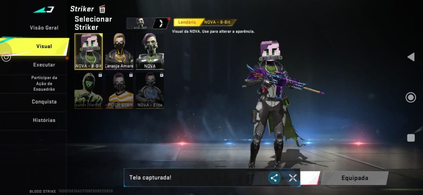 Conta blood strike muitas skins de armas e personagens,LVL 50