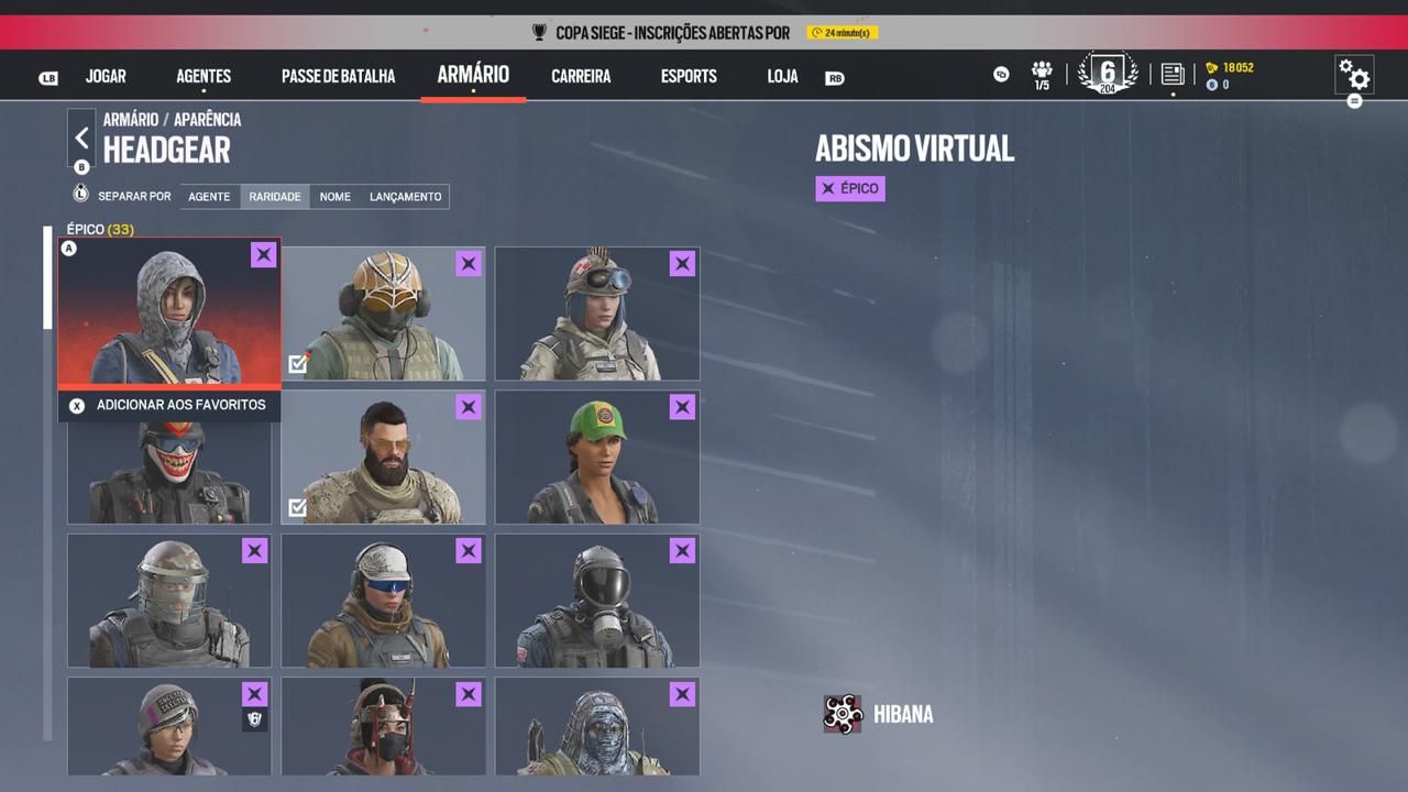 CONTA DE R6 COM MAIS DE 640 HORAS DE JOGO DIVERSAS SKINS E AGENTES, NÍVEL 204