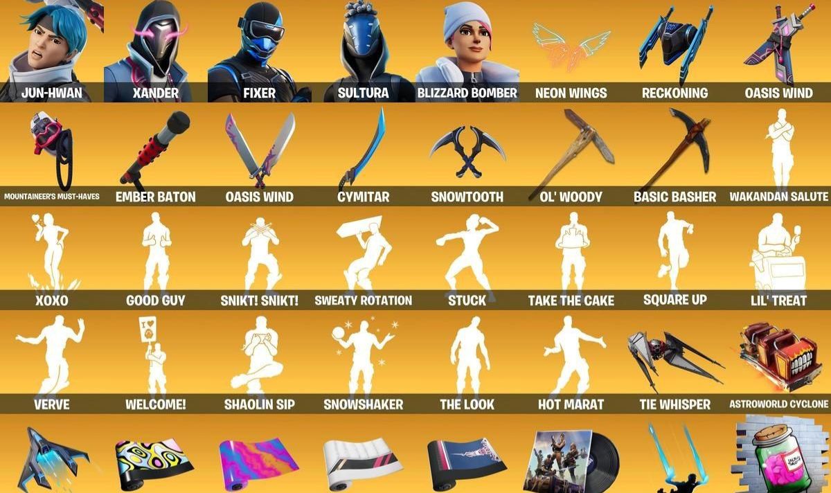 Conta fortnite tryhard com emotes raros