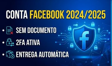 Conta Facebook 2024/2025 | Sem Documento Verificado | 2FA Ativa