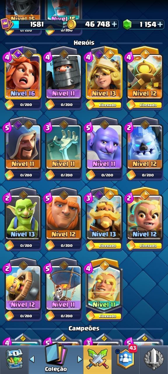 Conta clash royale +10k troféus 10 anos