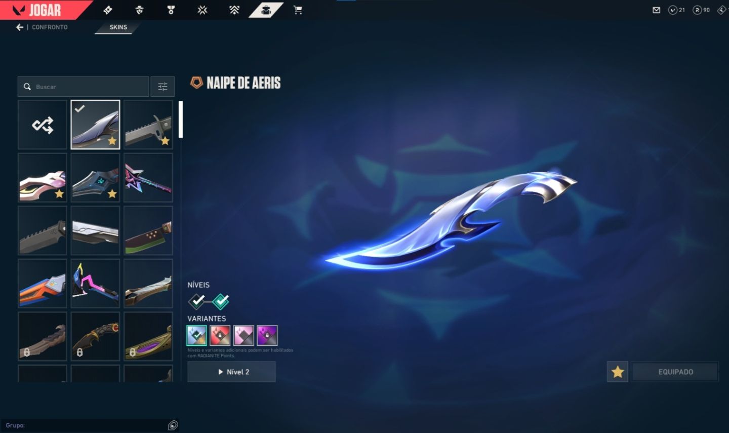 4-5k em skins, dona única e total acesso, podemos negociar valor