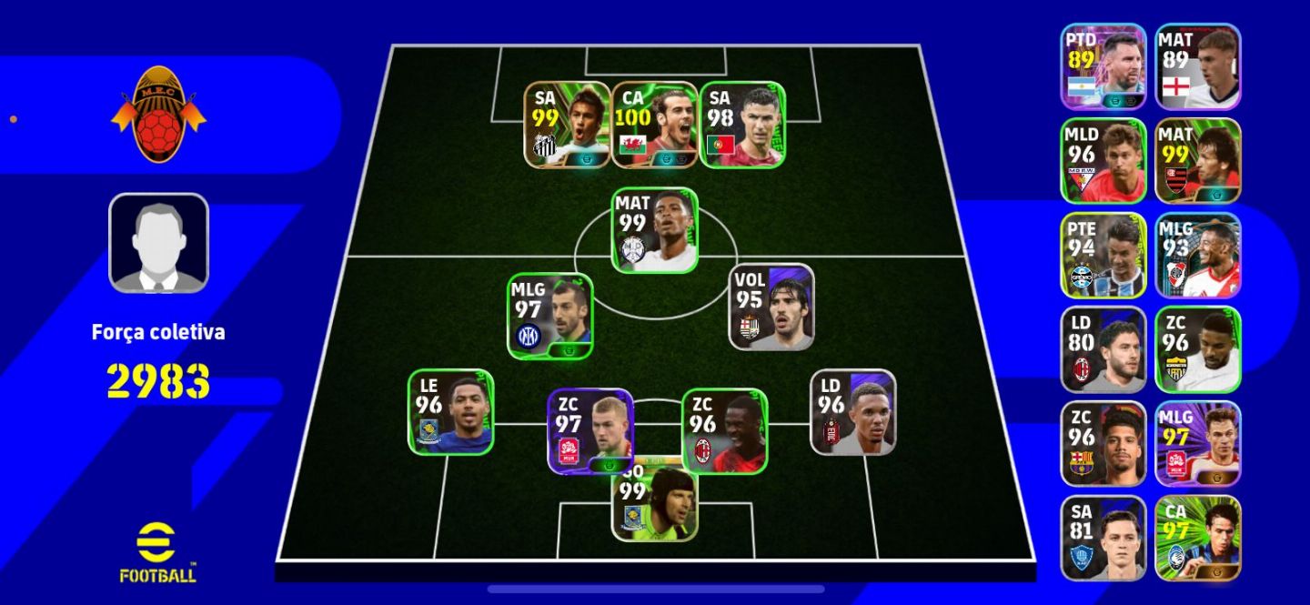 CONTA TOP DE EFOOTBALL 25 , COM BALE E VARIOS JOGADORES TOP PRA COMEÇAR