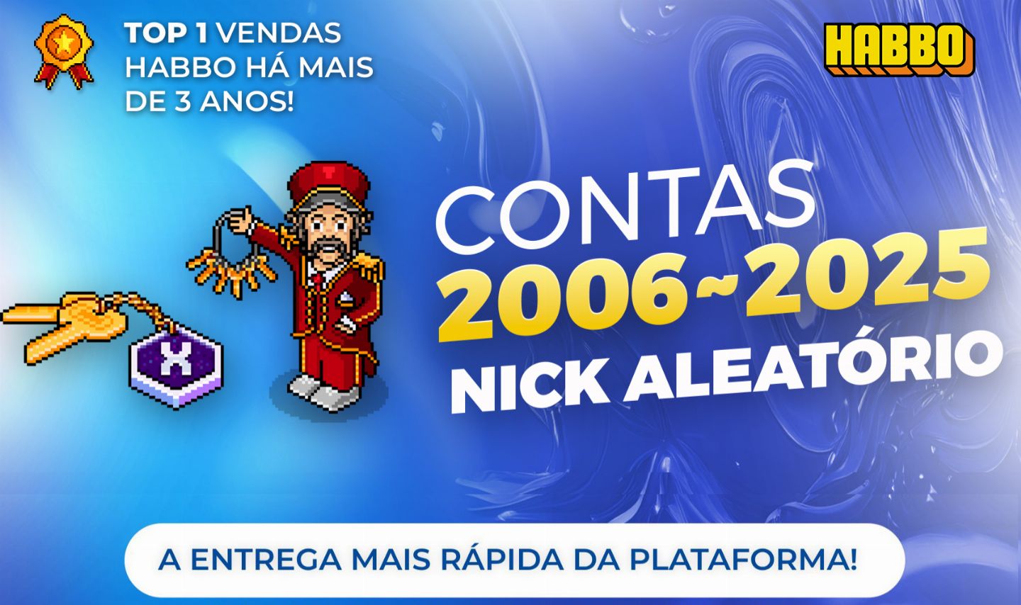 Contas Antigas com ano entre 2006-2025 (Nick aleatório, é possível mudar)