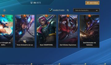 CONTA WILD RIFT ZED CELULAS SUPREMAS (86 SKINS)