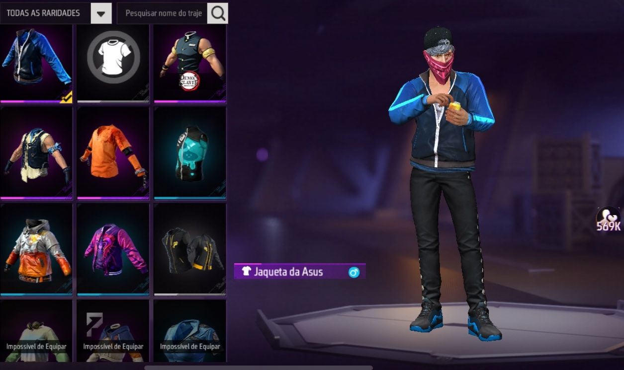 CONTA FREE FIRE DOZE SKORPION EVO,DUNK MASTER E ETC.