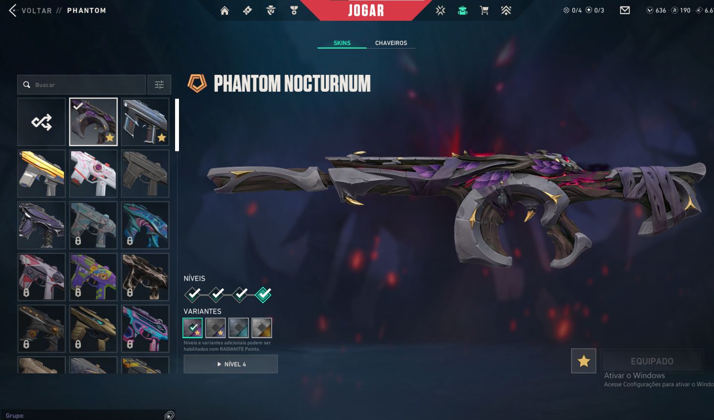 Conta de valorant platina 3 com mais de 2k gasto