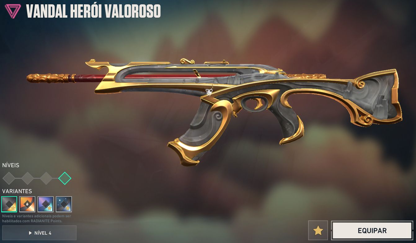 Conta Valorant - Nível 96 - Pico Platina - Diversas Skins Premium