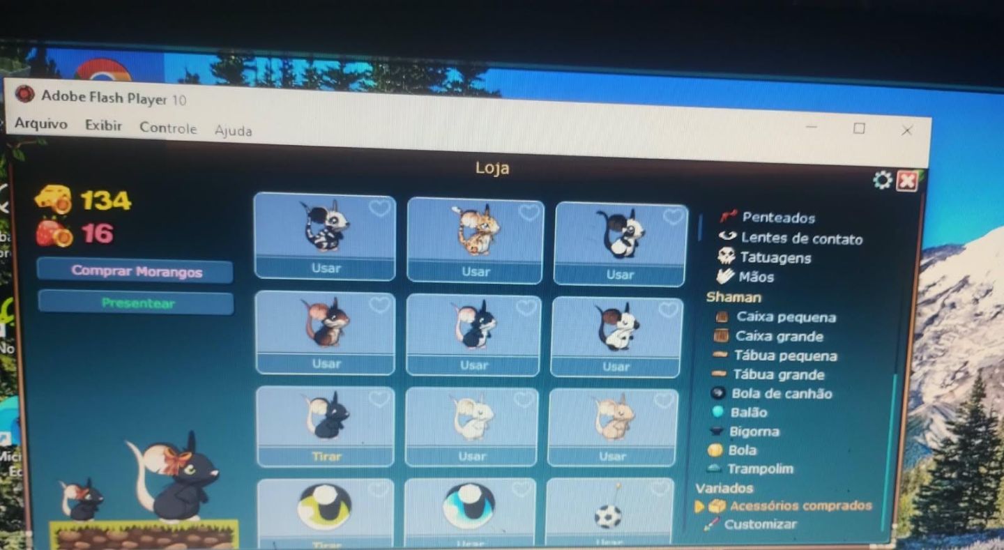 TRANSFORMICE CONTA VARIOS PELOS + ITENS