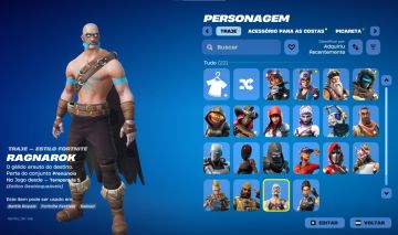 CONTA FORTNITE COM RAGNAROK + 21 SKINS e 18 PICARETAS RARAS | 350 V-BUCKS