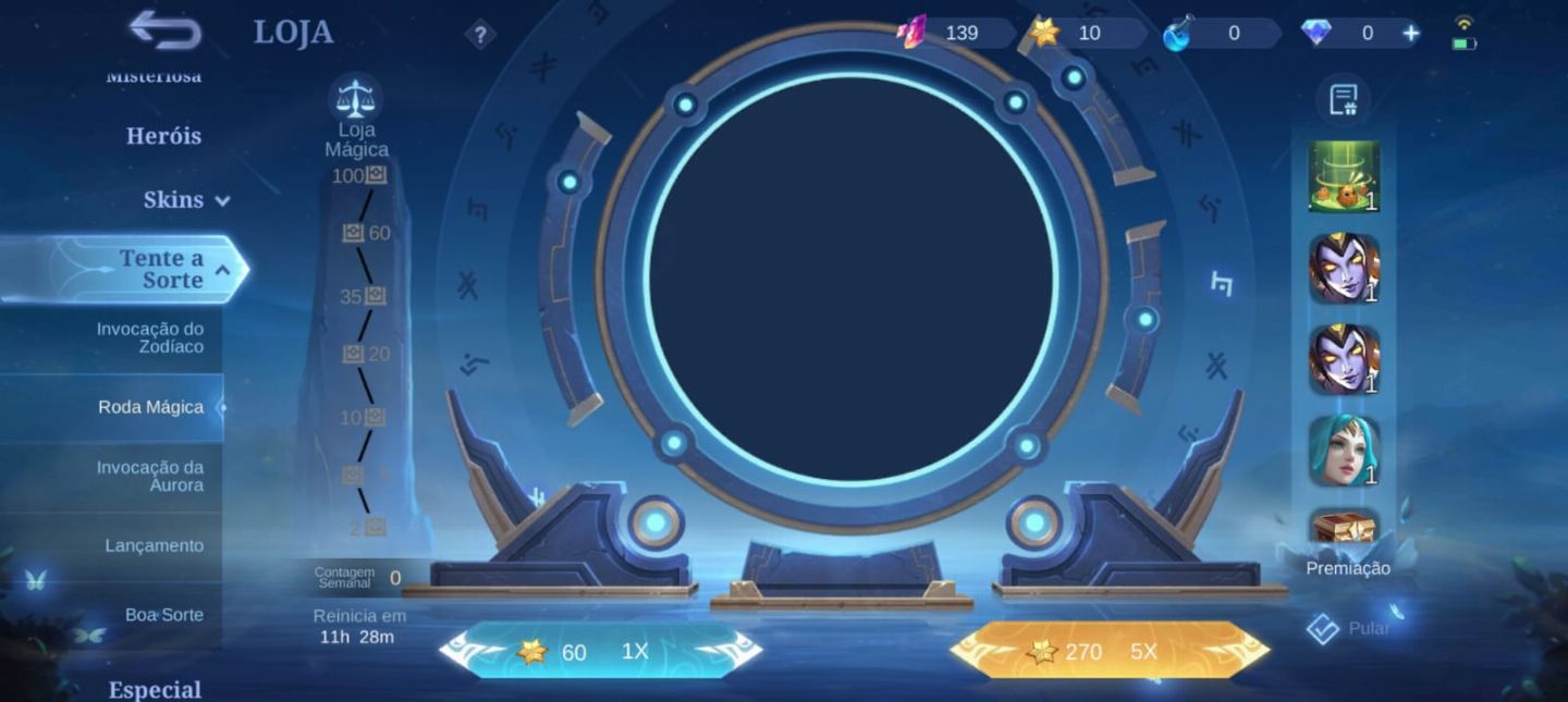 CONTA TODOS OS HEROIS E 200 SKINS