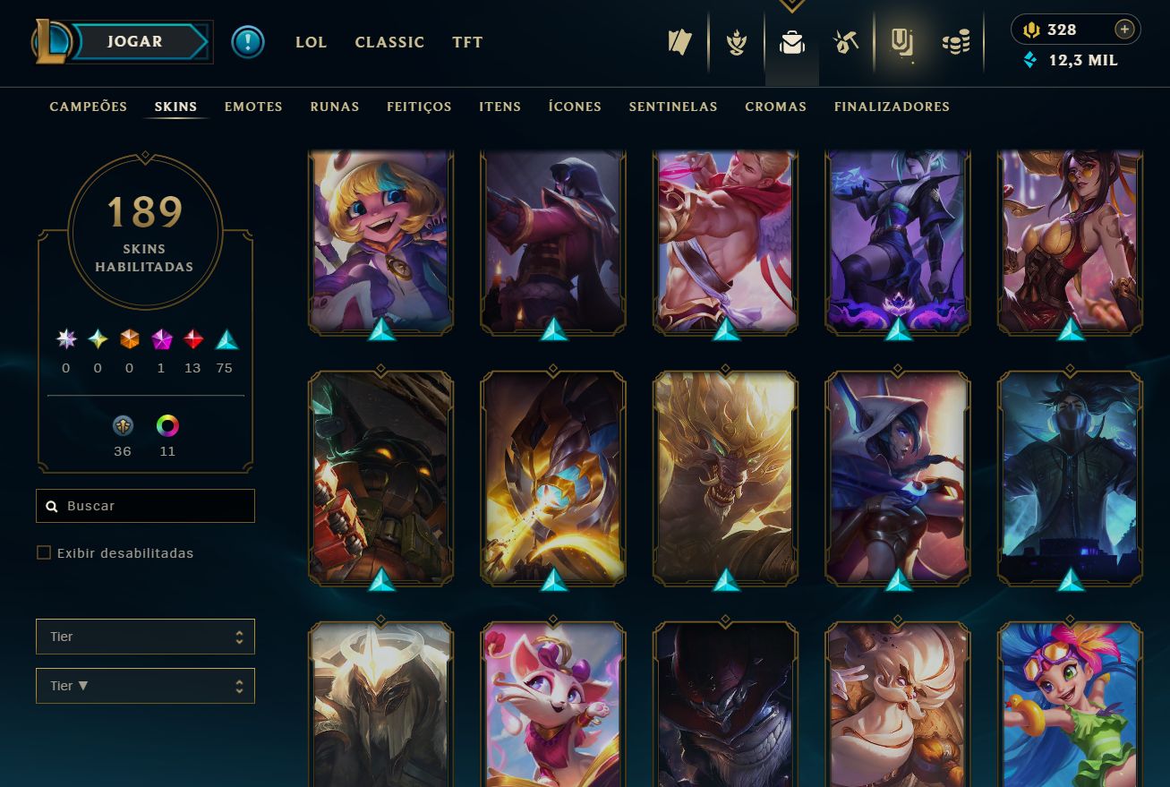 [ACESSO IMEDIATO] Ranked Open 189 Skins 150 Campeões