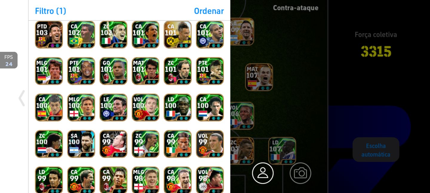 Time efootball Full épico, show time e lendários,